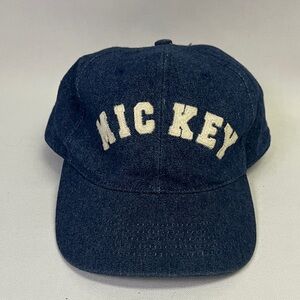 Vintage Disney Mickey Denim Baseball Cap M/L Retro Y2K Disney Store Hat